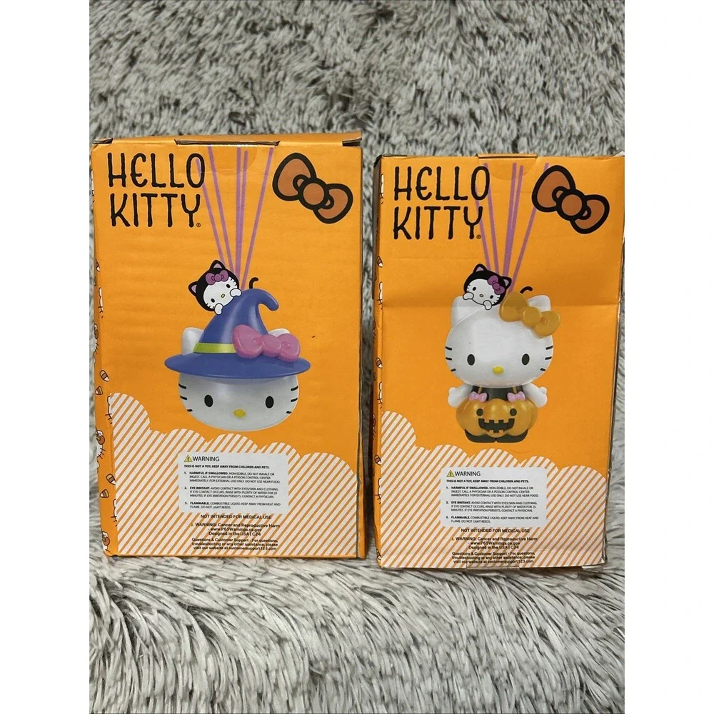 (2x) Hello Kitty Halloween Ceramic Reed Diffuser Vanilla Scent Oil Sanrio Witch‎